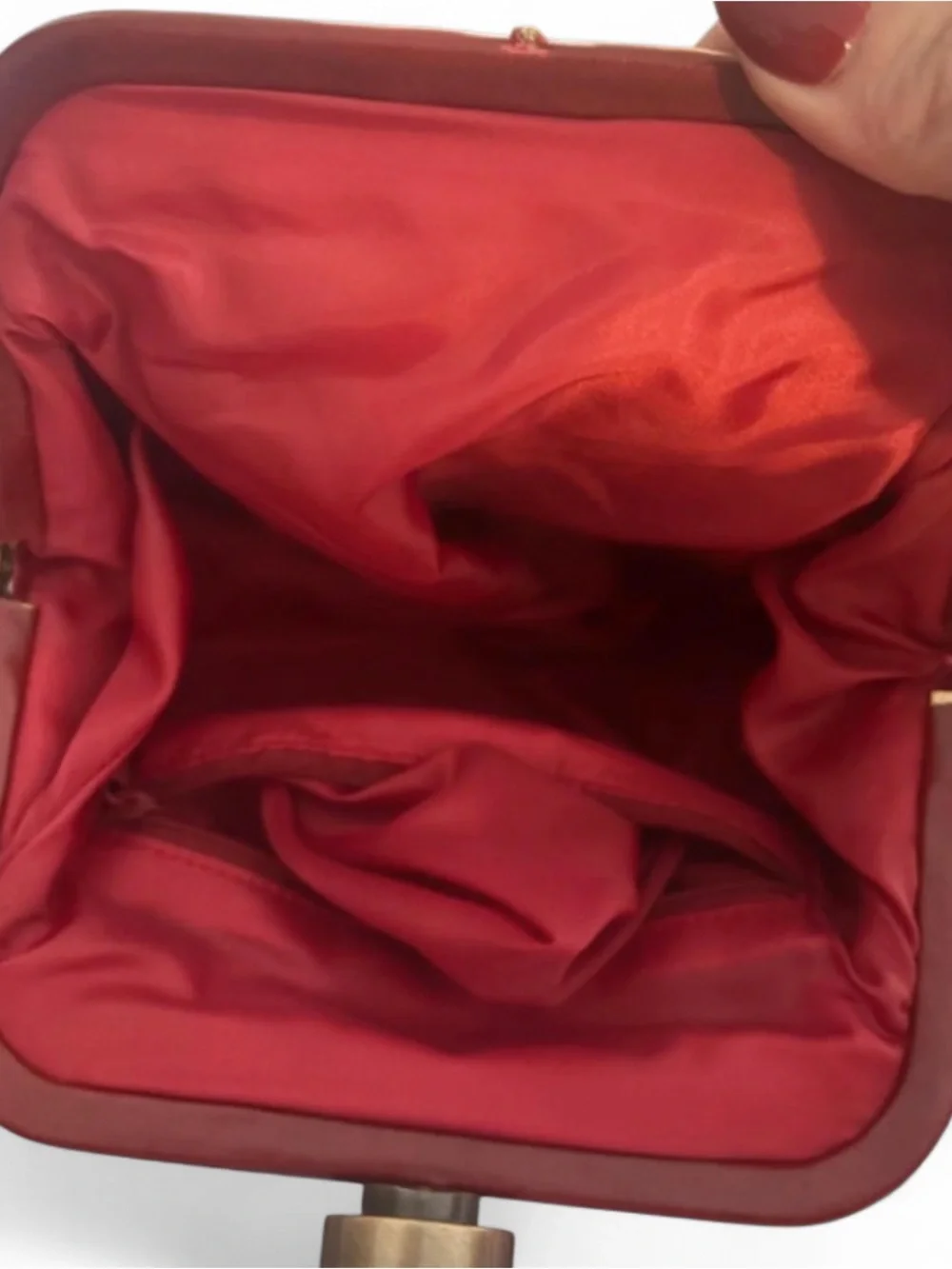 Red Women's Frame Clutch Bag